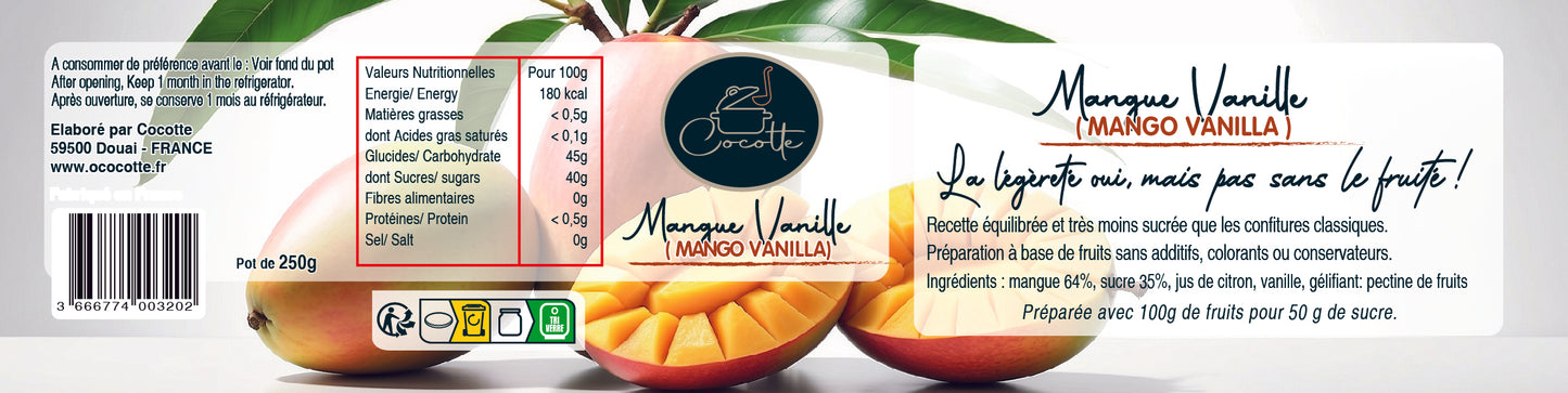 Préparation de fruits Mangue Vanille